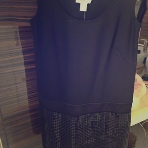 Ann Taylor Loft Black Sequin Dress. Size 00P.